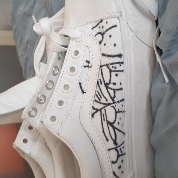 #41❤️ New Van's Doodled Old Skool platform sneakers - Picture 5 of 10